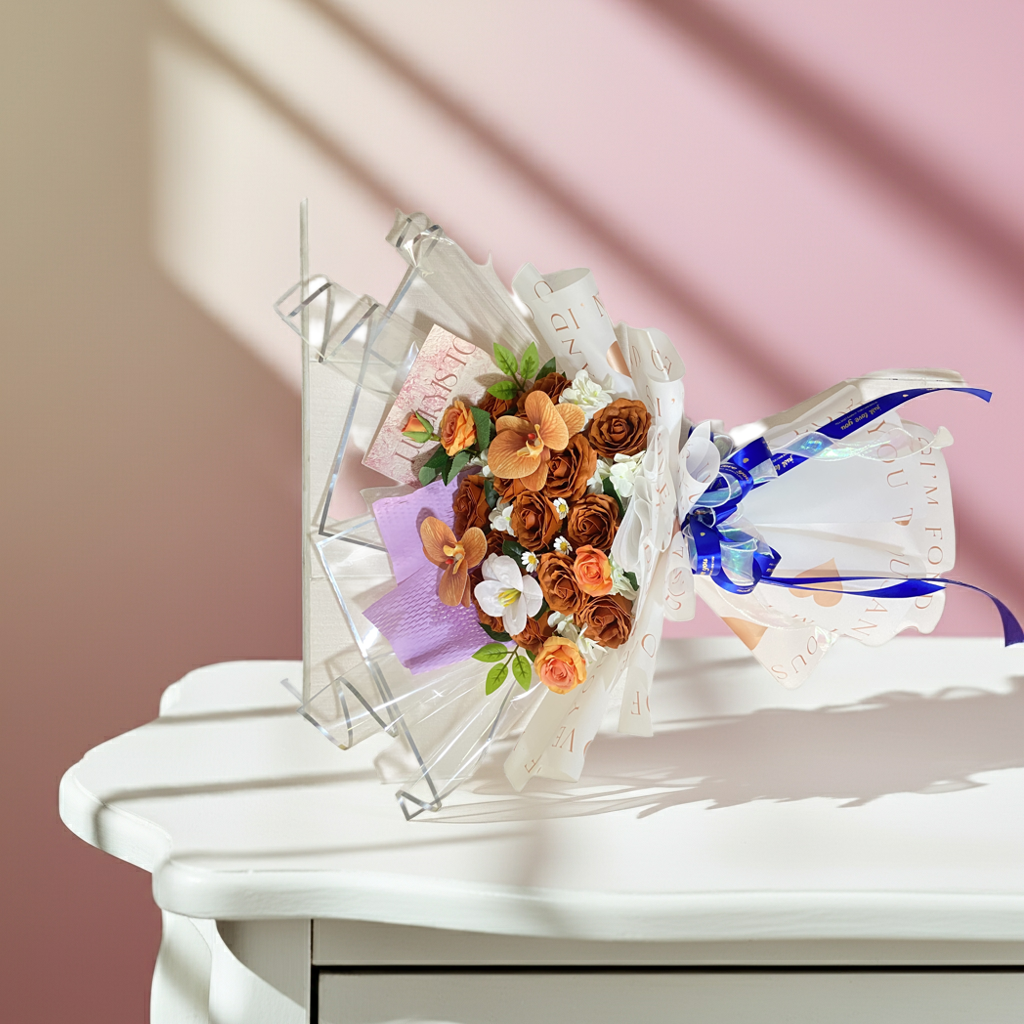 Mocha Blossom Rose Set