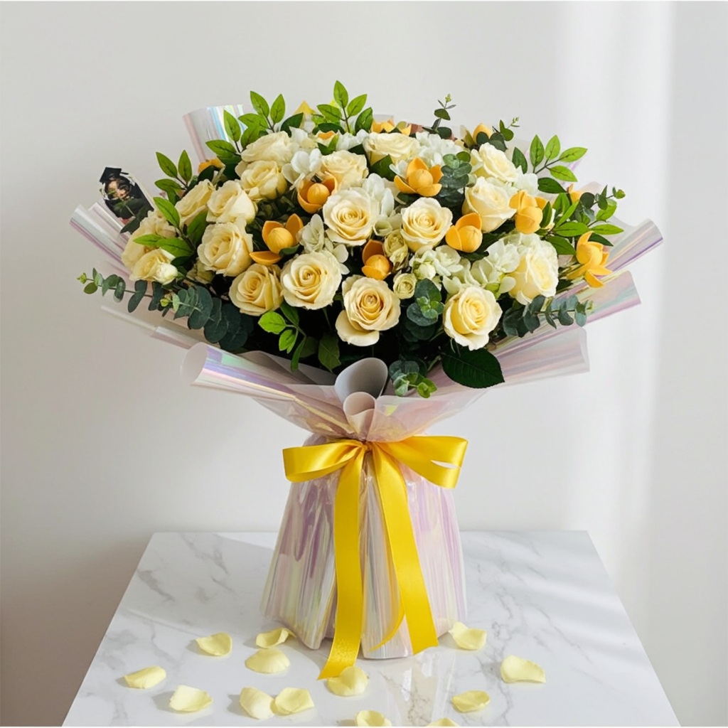 Bright Yellow & Orange Mixed Bouquet