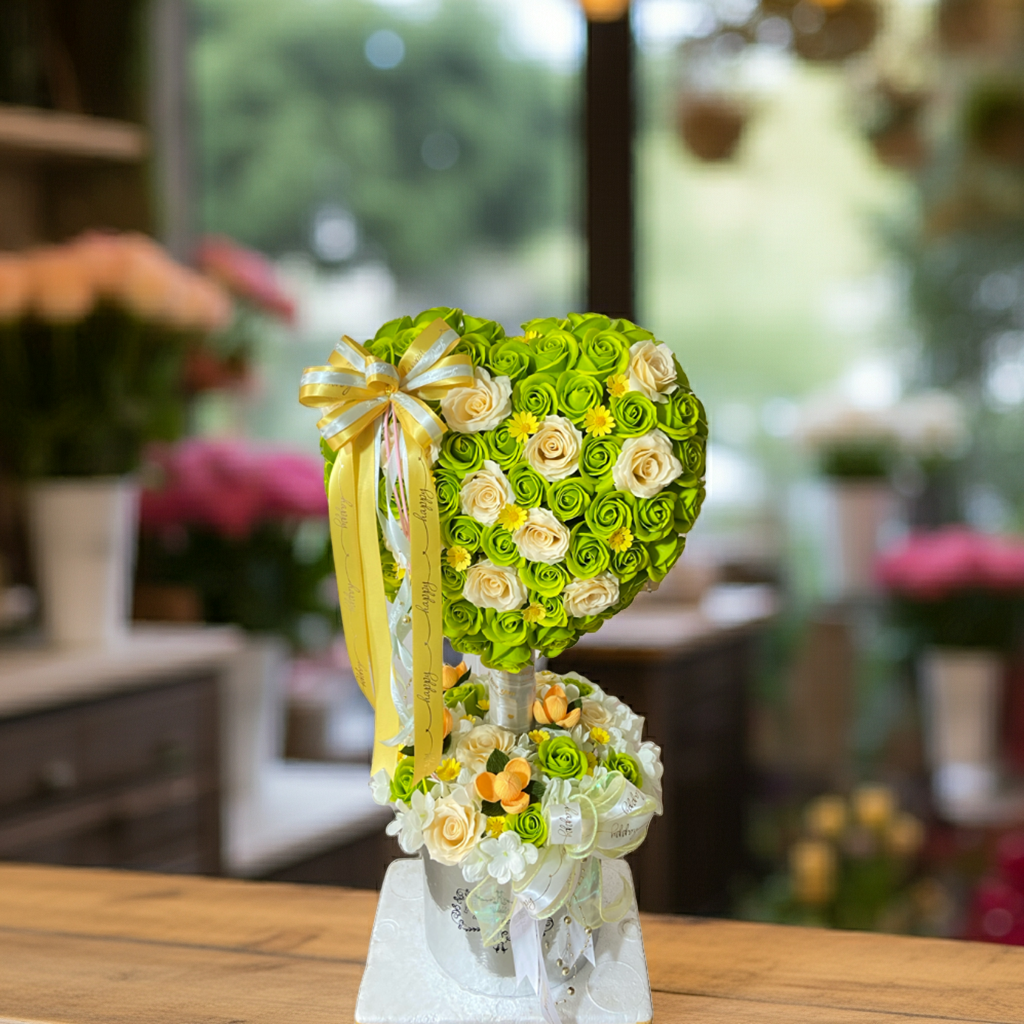 Lime Blossom Heart Gift Set