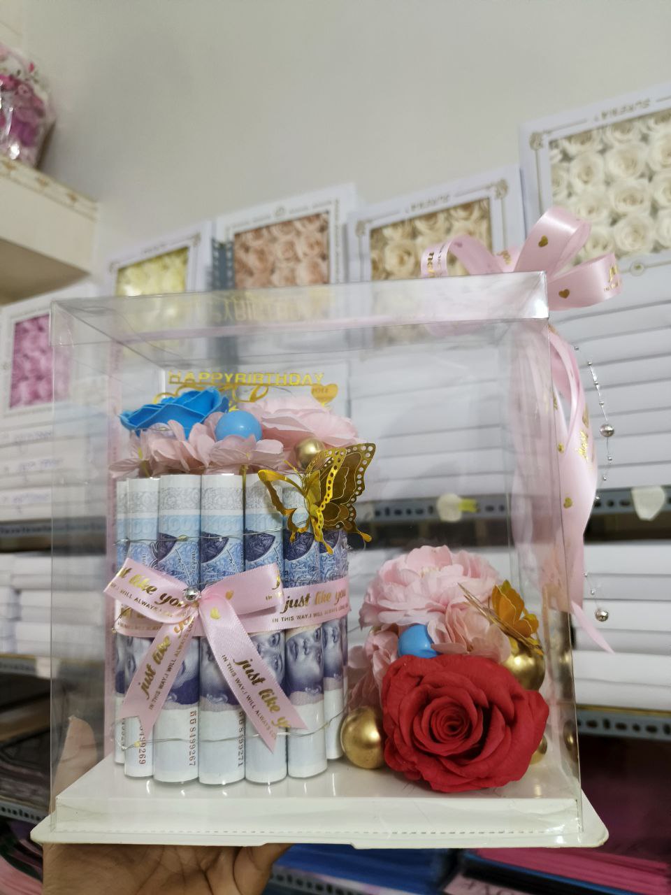 Premium Rose Gift Box with Perfume & Teddy