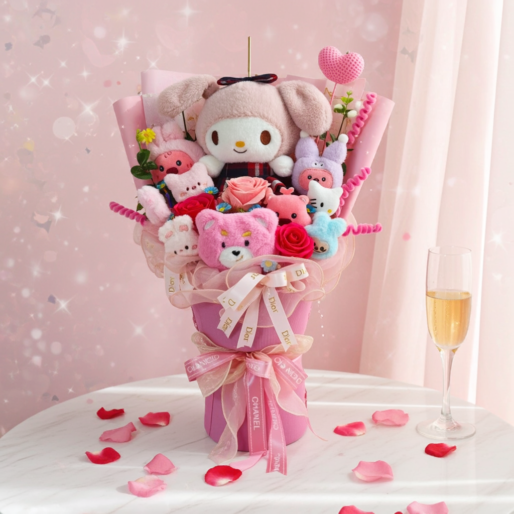 Pink Melody Plush Gift Set