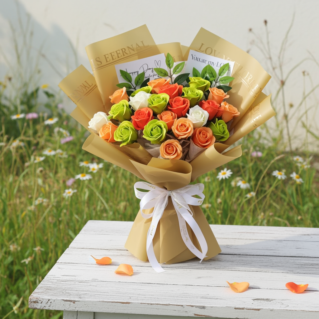 Romantic Mixed Rose Bouquet (Colorful Style)