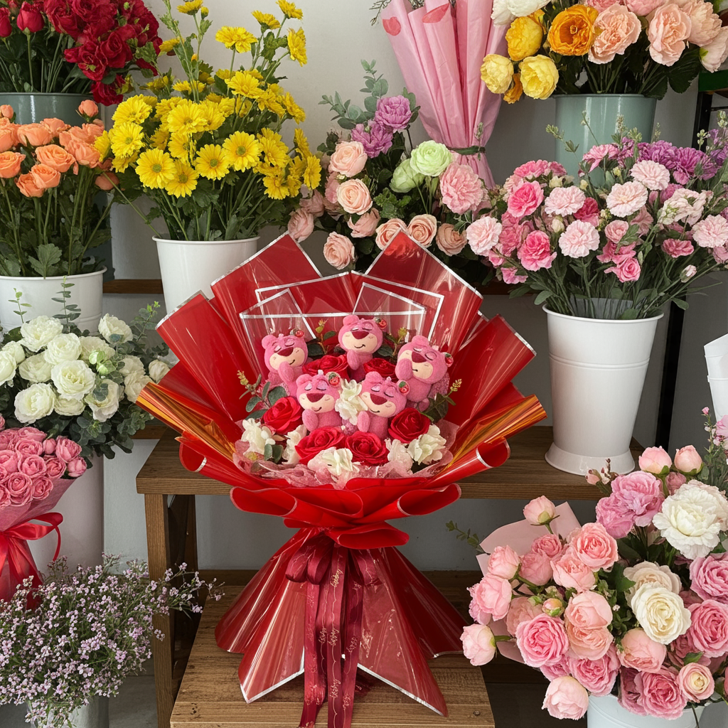 Ruby Bear Rose Delight