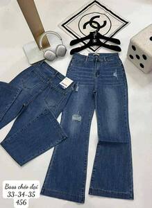 ខោជើងប៉ាត់ រហែកជង្គង់ ១ ពណ៍ទឹកប៊ិច