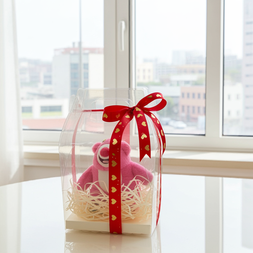 Pink Bear Plush Gift Box – Strawberry Scent Edition