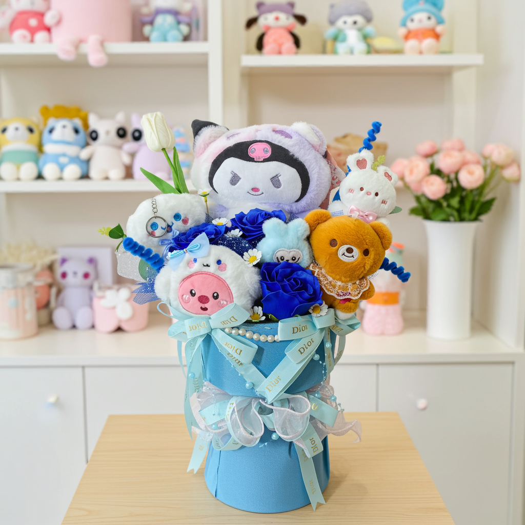 Cool Blue Plushy Love Box